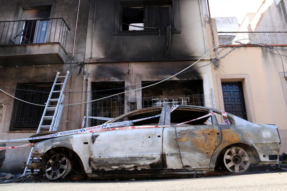 Vehicles cremats a Sant Feliu de Guíxols