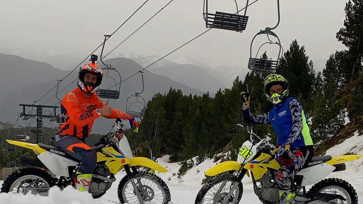 Rins y Mir, en moto por Vallnord