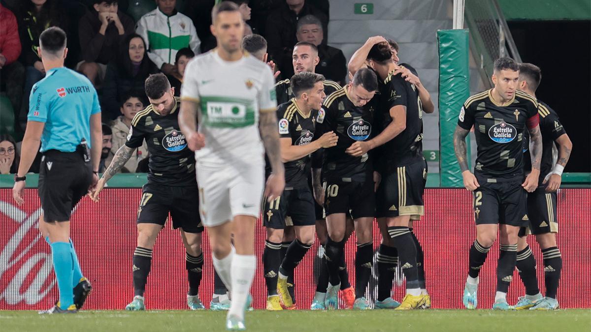 Resumen, goles y highlights del Elche 0 - 1 Celta de Vigo de la jornada 16 de LaLiga Santander