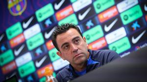 Xavi Hernández, en rueda de prensa