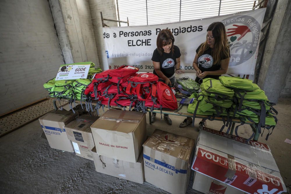 Mochilas solidarias de Elche para Siria