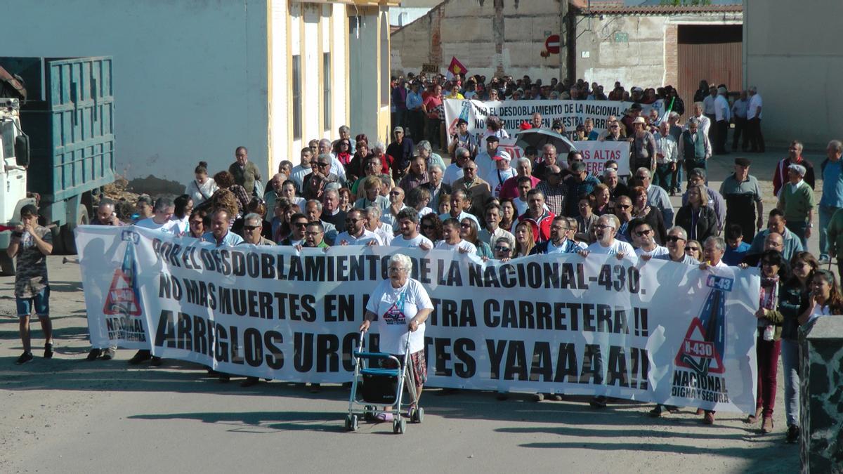 Una de las últimas protesta de la Plataforma N-430.