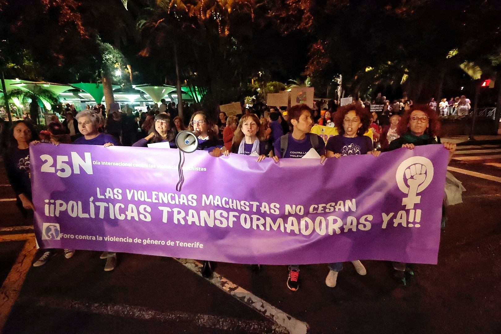 Manifestación por la eliminación de la violencia machista en Santa Cruz