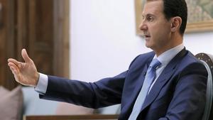 El presidente de Siria, Bachar al Asadm, en una entrevista en Damasco. 