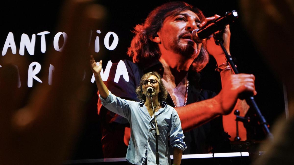 Antonio Carmona, en su concierto del martes en Vilagarcía.