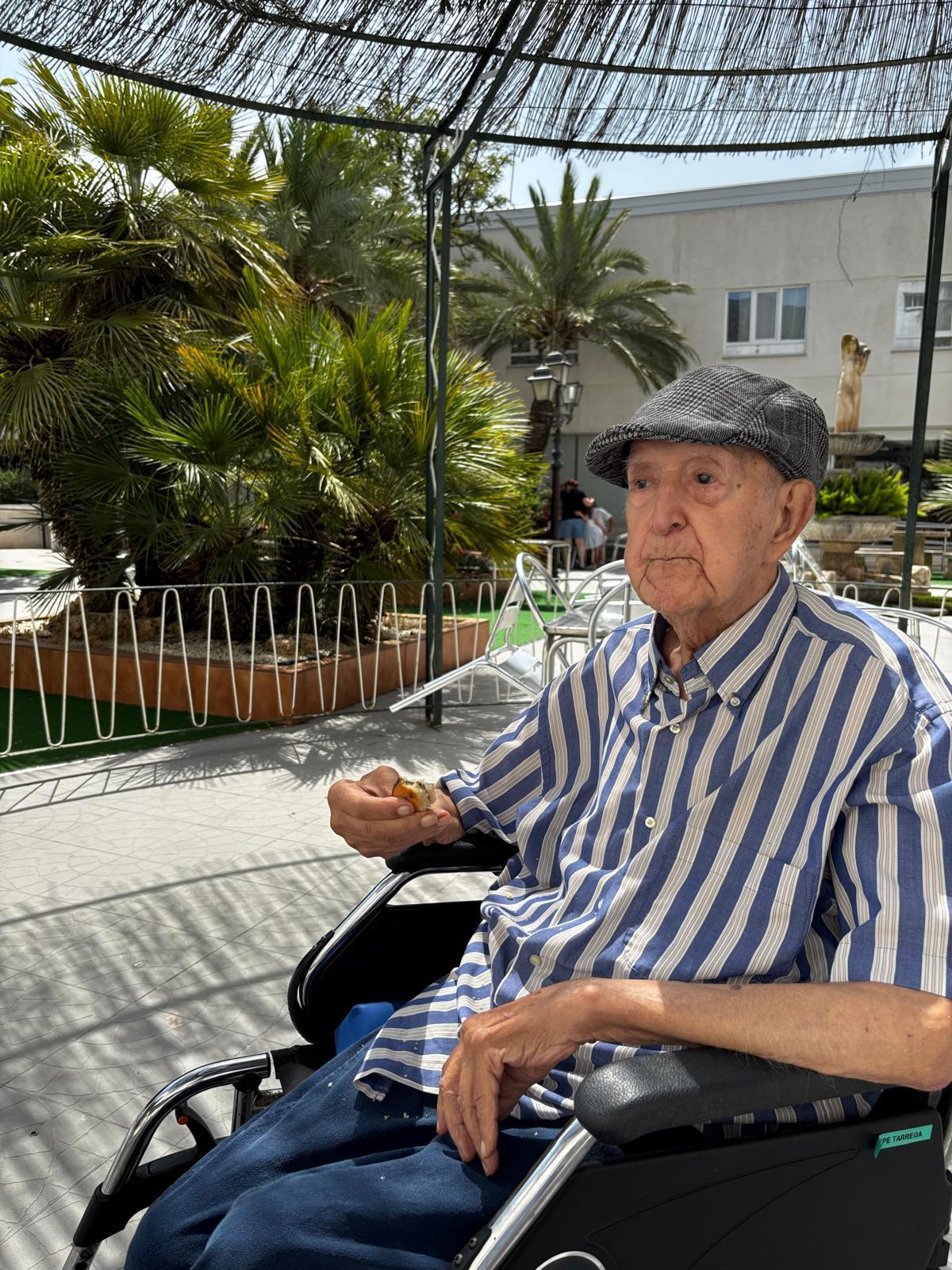 José Tárrega Socarrades en los últimos meses en la residencia Oasis.