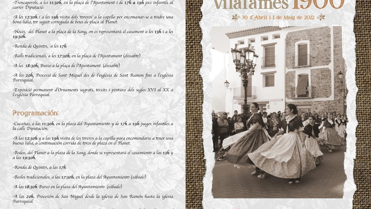 Programación de la Mostra de Vilafamés.