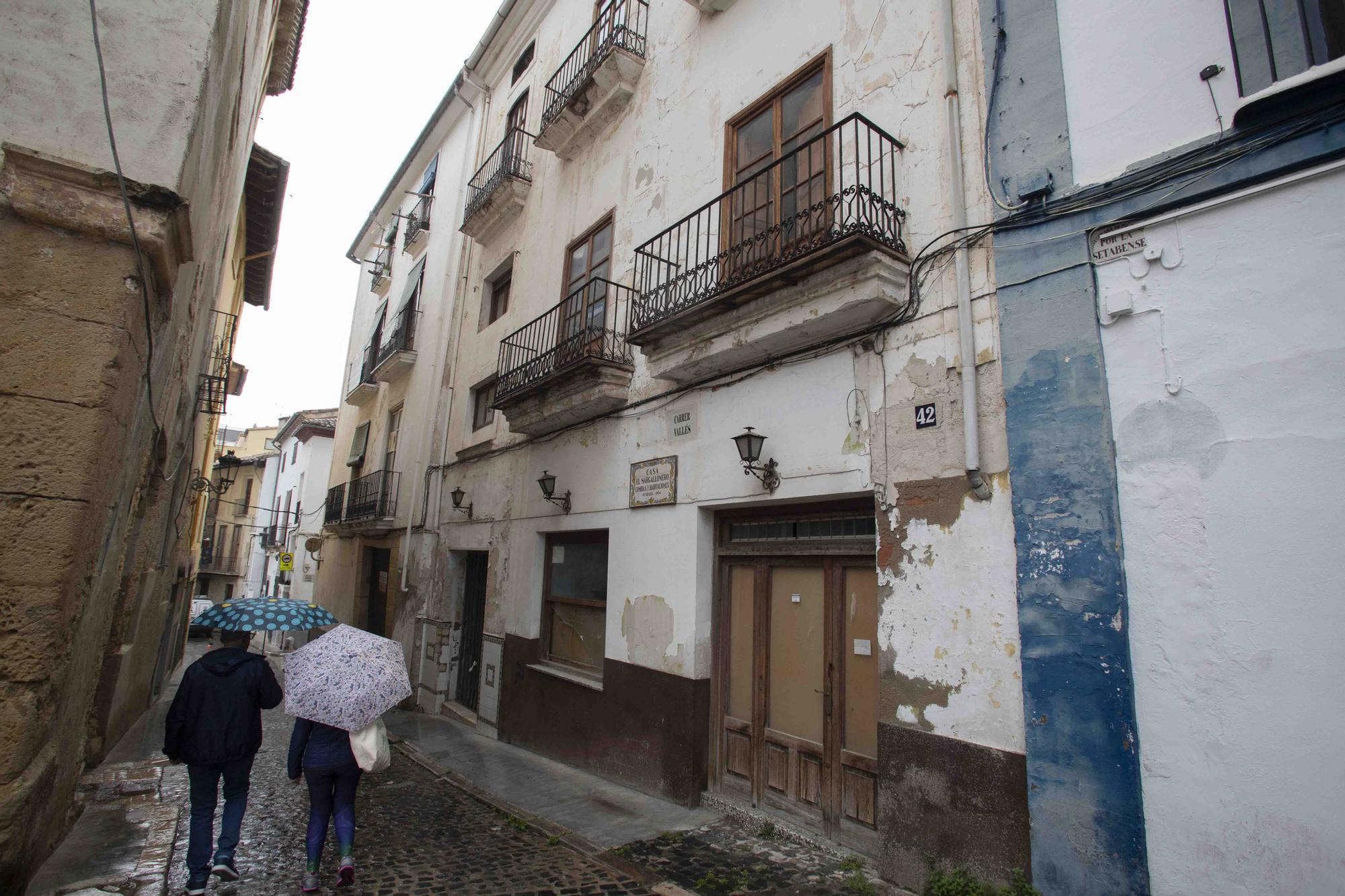 La casa del "Margallonero", un inmueble emblemático de Xàtiva en riesgo de derrumbe