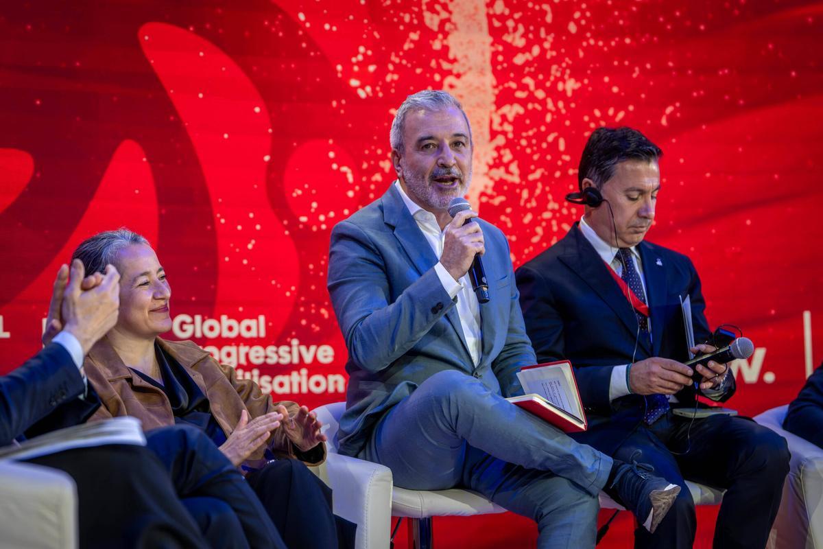 El alcalde de Barcelona Jaume Collboni, en el Global Progressive Mobilisation, en Barcelona