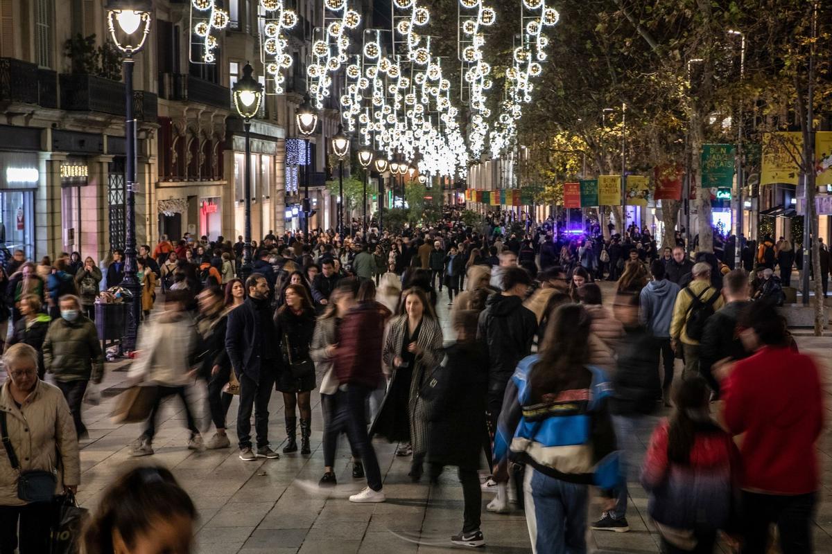 Compras navideñas y turismo en Barcelona