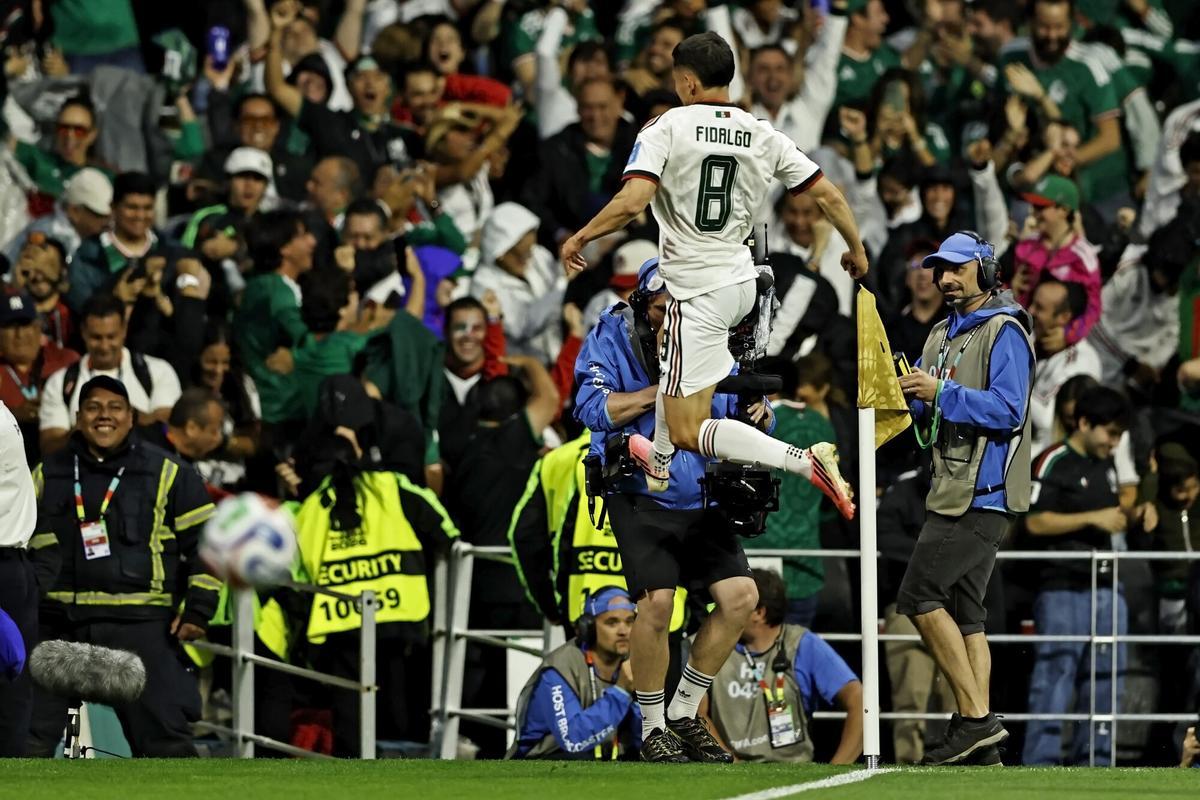Álvaro Fidalgo celebra su gol en el México-República Checa del Mundial 2026