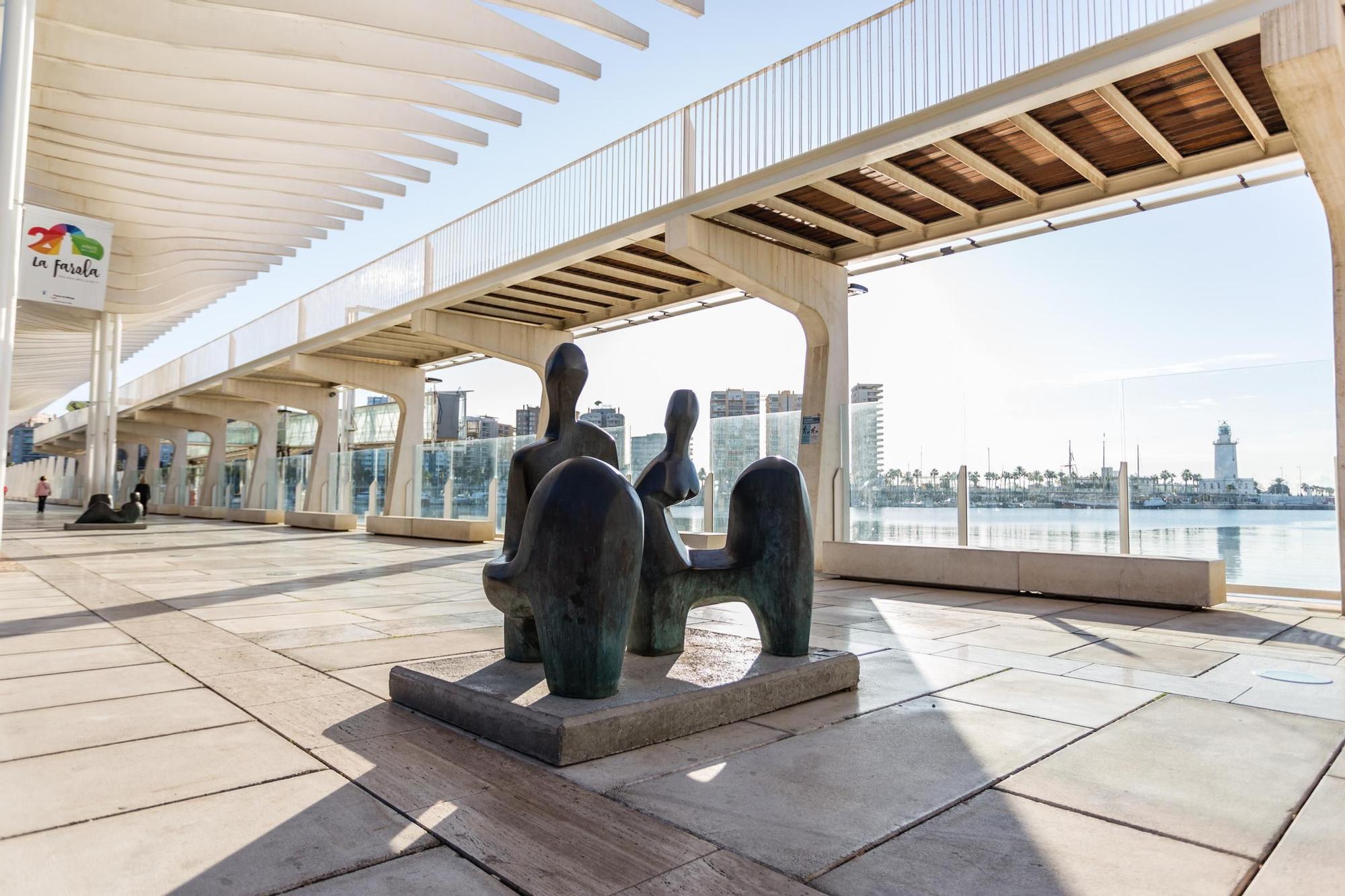 Obras de la exposición 'Caminantes en el puerto' de 2017