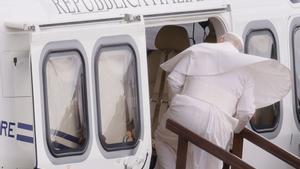 El Papa León abandona Tor Vergata en helicóptero 