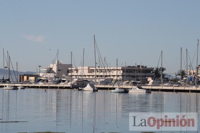 Un 'SOS' gigante para el Mar Menor formado por escolares en Villananitos