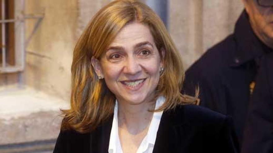 La Infanta Cristina, en su declaración de febrero de 2014.