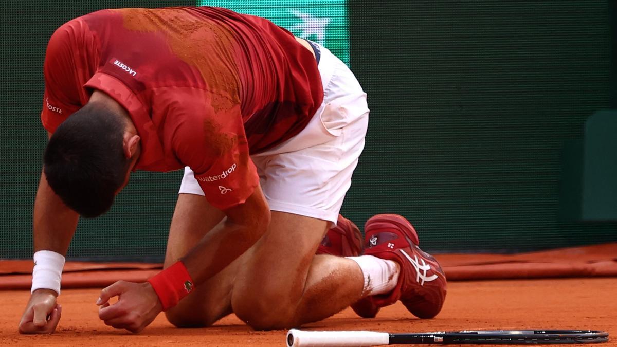 Djokovic, antes de retirarse por lesión de Roland Garros.