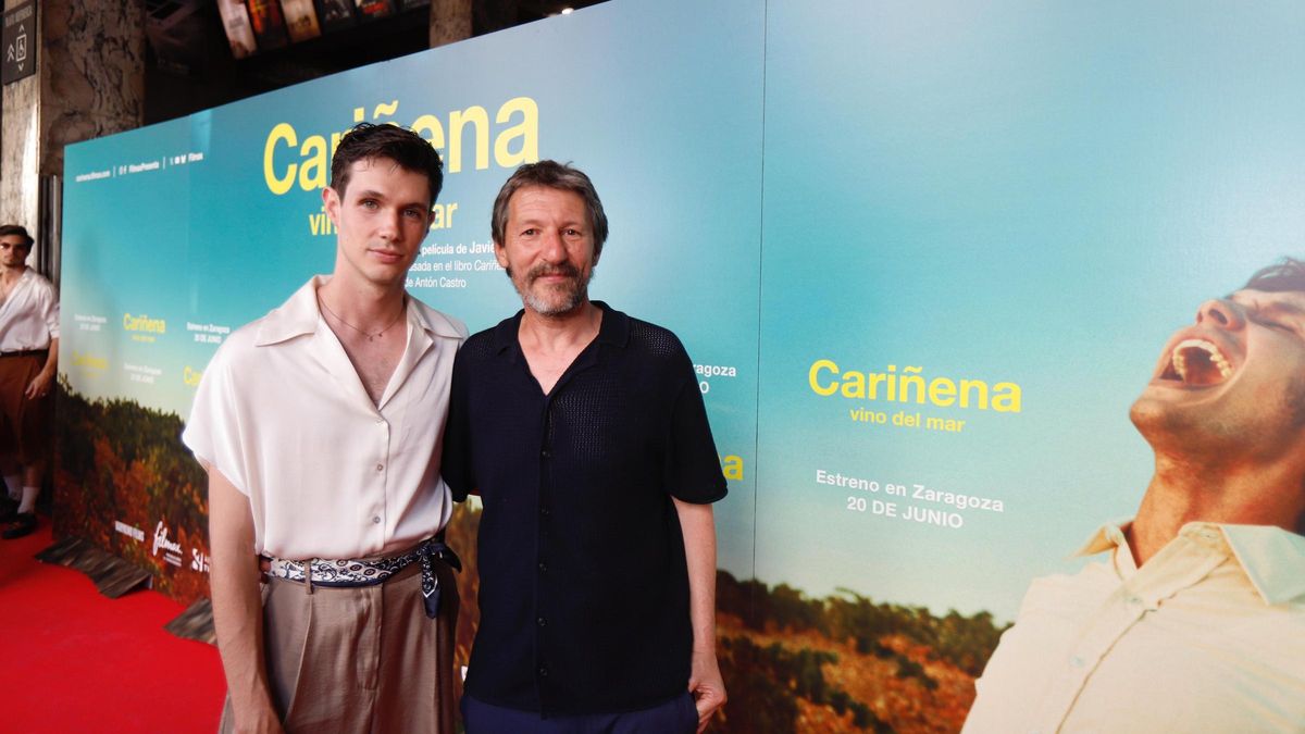 Diego Garisa y Javier Calvo Torrecilla, este martes en el preestreno de la película en los Cines Palafox, en el marco del Encuentro Nacional de Festivales de Cine.