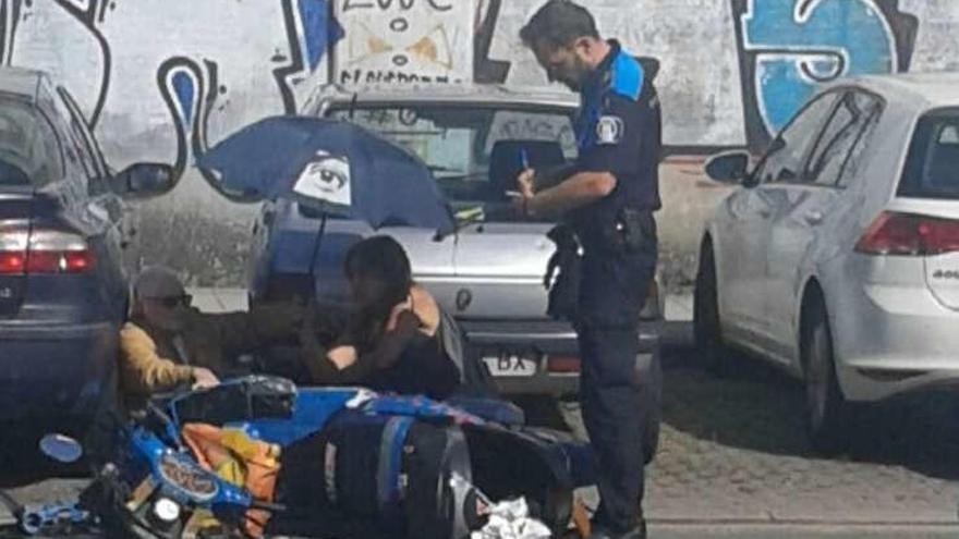 Dos accidentes de motocicleta en la playa de Oza y la ronda de Outeiro