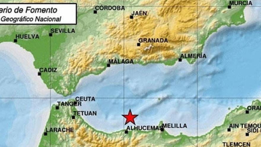 El epicentro del terremoto, frente a la costa de Melilla
