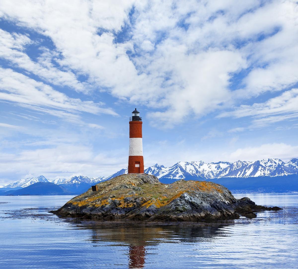 Faro Les Éclaireurs en el canal Beagle.