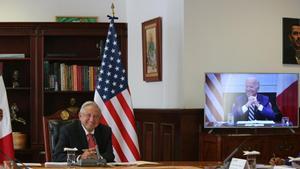 Biden i López Obrador acosten postures en una primera reunió cordial