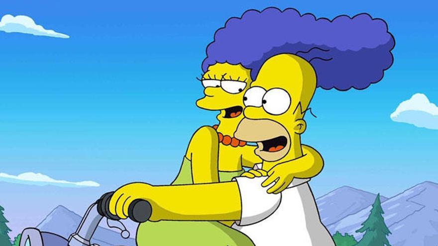 Homer y Marge Simpsons.