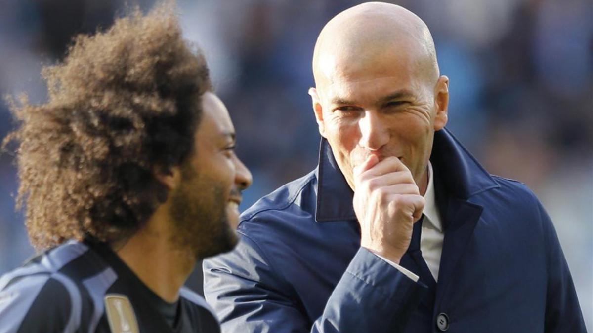 Zidane y Marcelo se las prometen muy felices en La Rosaleda