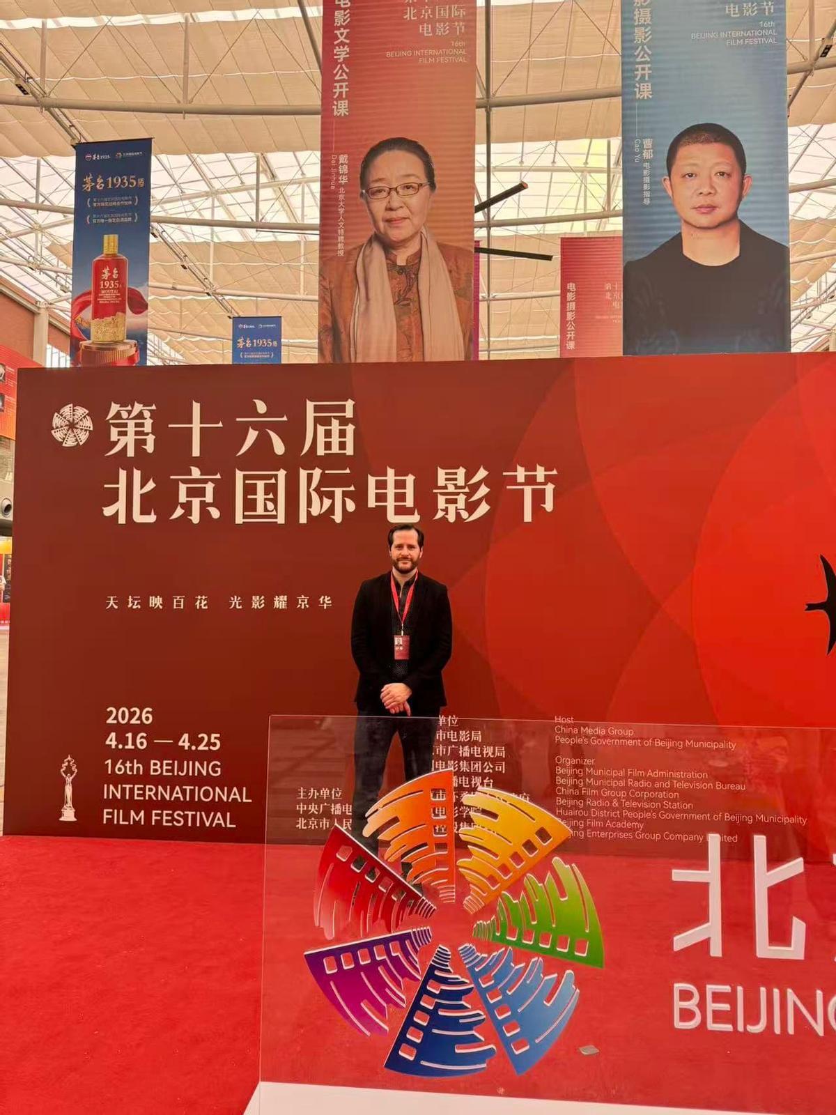 El director gallego Brais Revaldería, en el Beijing International Film Festival.
