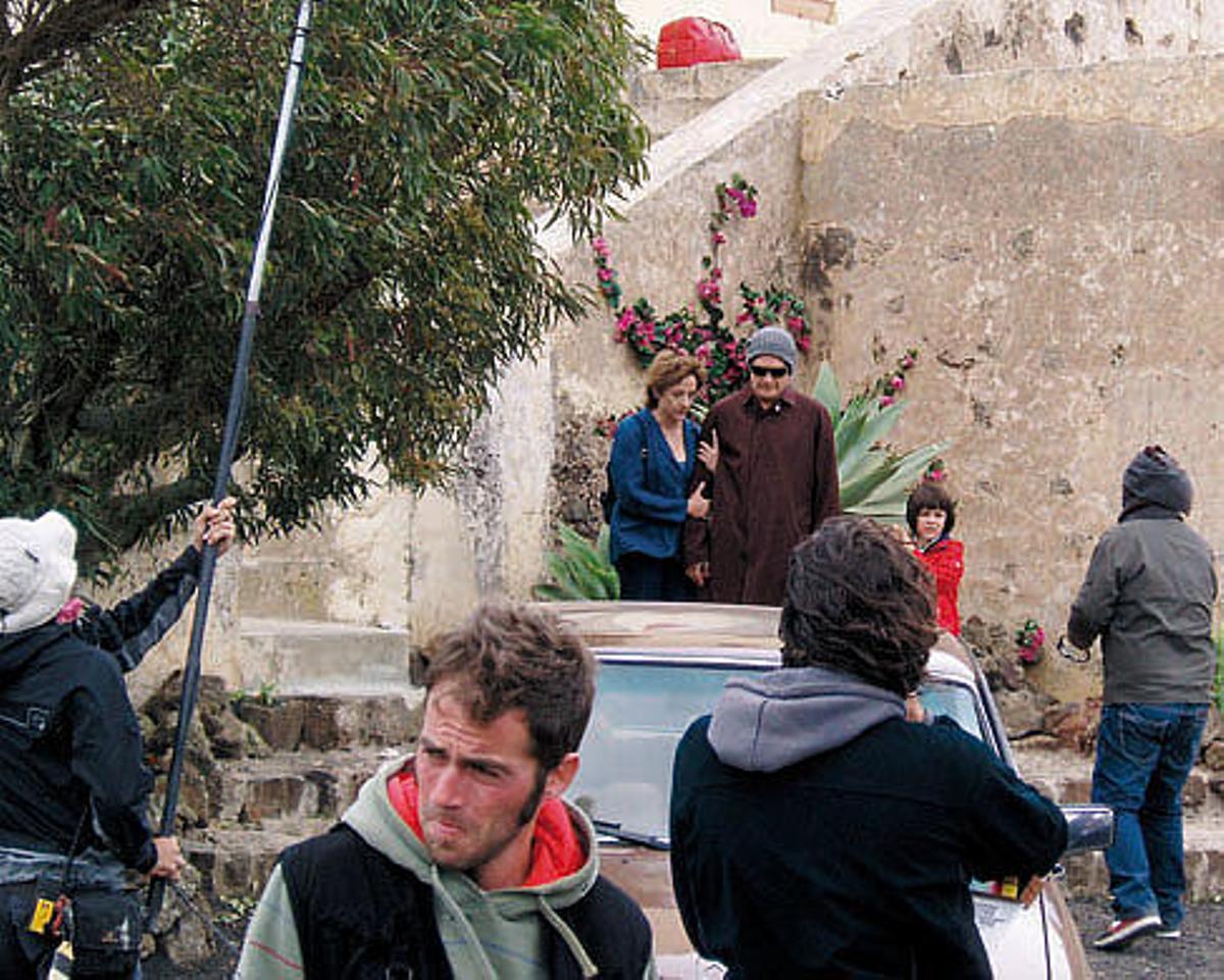 Un momento del rodaje.