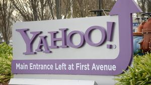 L’entrada al quarter general de Yahoo!, a Sunnyvale (Califòrnia).
