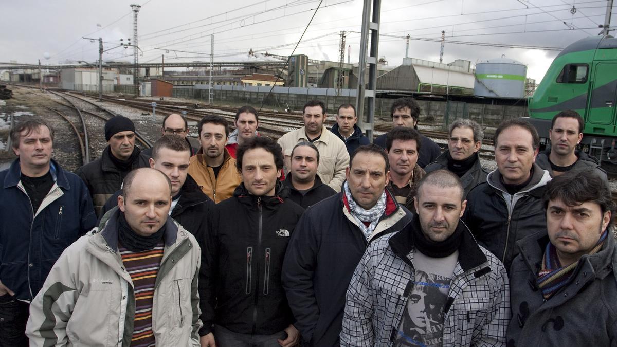 Parte del medio centenar de trabajadores de la empresa Imsa intoxicados por mercurio  en una imagen de 2013.