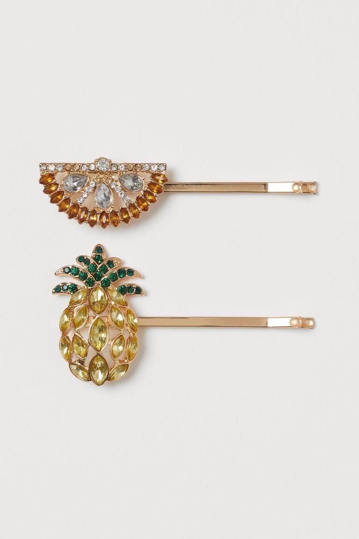 Horquillas de piña y la naranja brillantes de H&amp;M