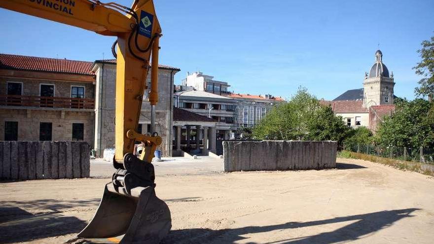 Estado actual del nuevo aparcamiento habilitado detrás de la Casa das Letras. // Bernabé/Luismy