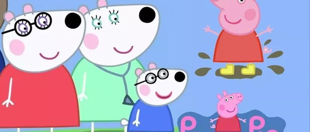 La familia de osas polares, en la serie ’Peppa Pig’.