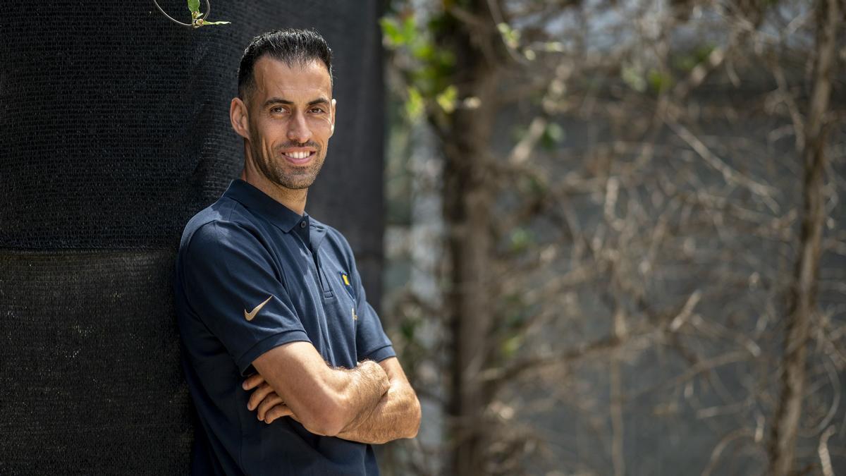 Sergio Busquets, jugador y capitán del FC Barcelona, fotografiado durante la entrevista con El Periódico