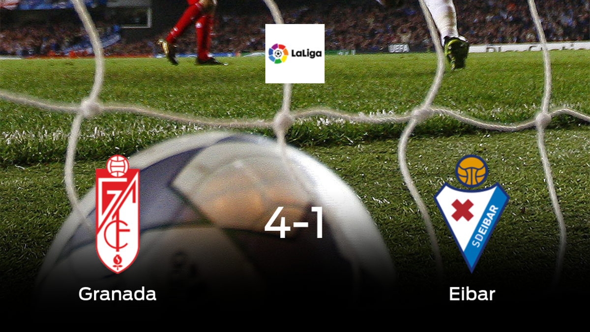 El Granada consigue los tres puntos en casa tras pasar por encima del Eibar (4-1)