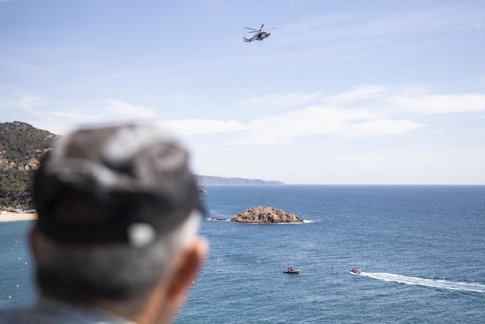 Recerca del pescador desaparegut a Tossa de Mar