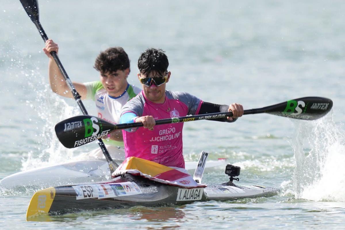 Izan Aliaga, durante la prueba.