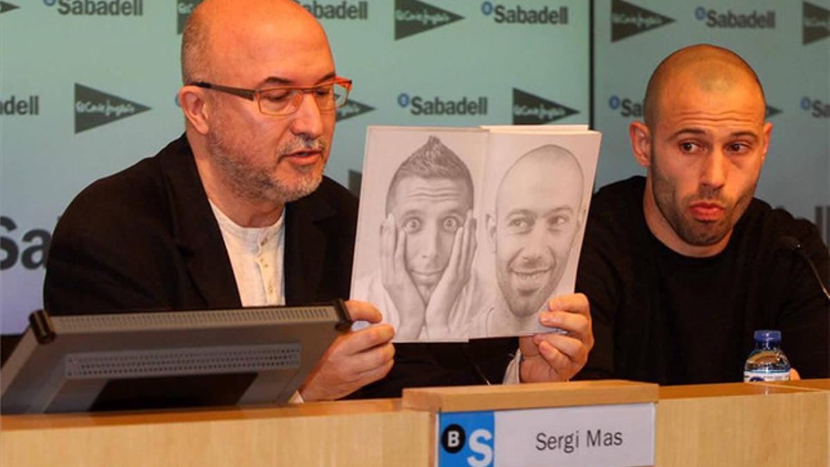 Mascherano, durante la presentación del libro solidario