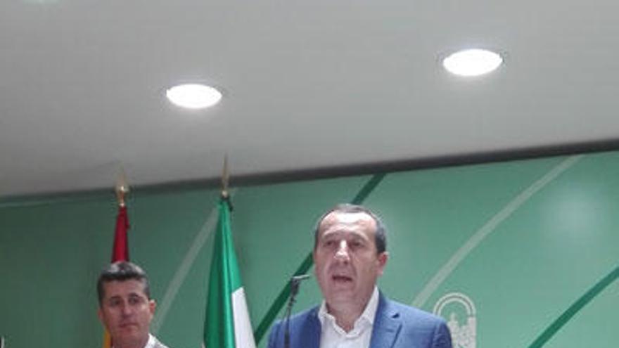 José Luis Espejo, delegado del Gobierno andaluz durante la rueda de prensa esta mañana