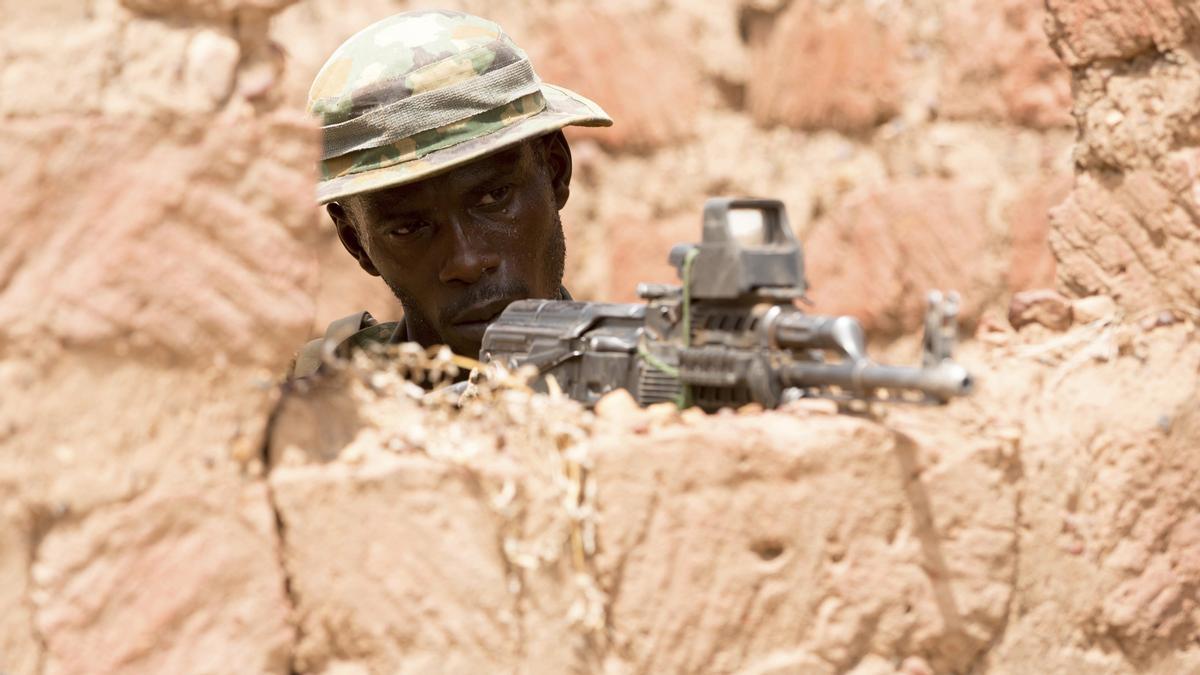 Imagen de archivo de un militar de Burkina Faso.