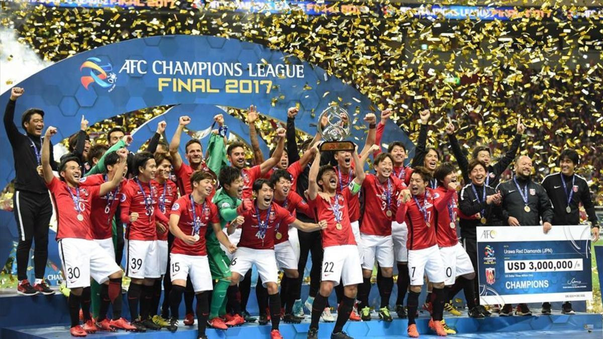 El Urawa Red Diamonds celebró la Champions asiática a lo grande