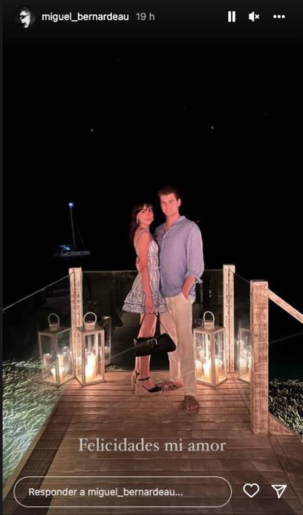 Miguel Bernardeau comparte un Instagram Stories para felicitar a su chica, Aitana