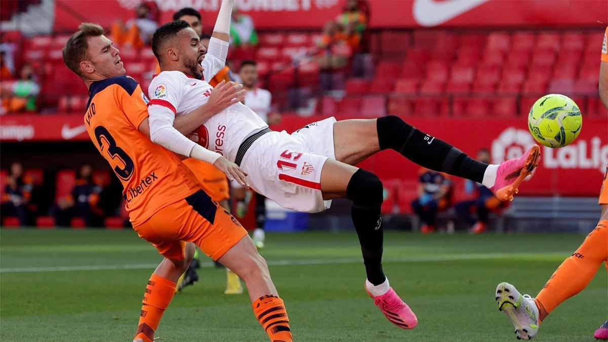 Imagen del duelo entre Sevilla y Valencia
