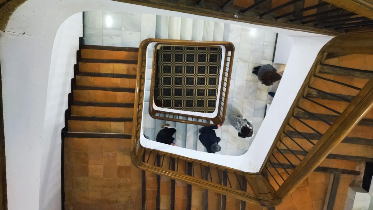 La impresionante escalinata de la Casa de la Marquesa de Valero de Palma