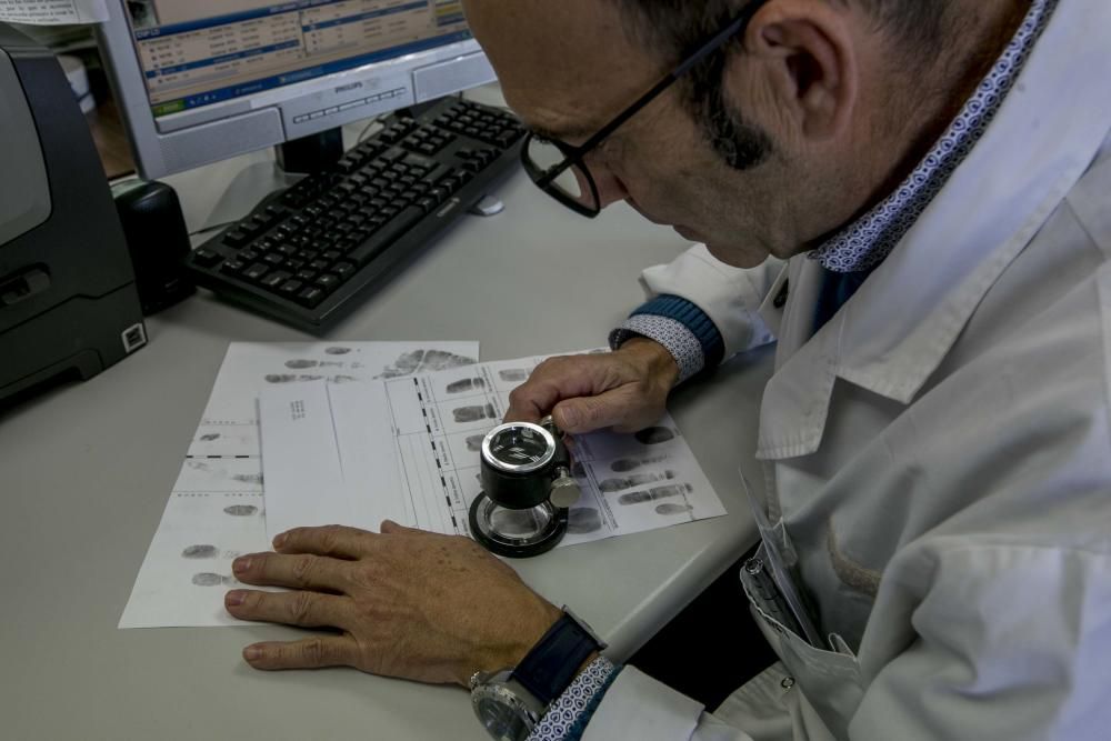 Análisis de la policía científica de Elche