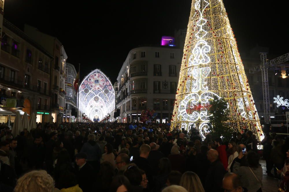 El encendido de las luces de Navidad de la calle Larios de 2018