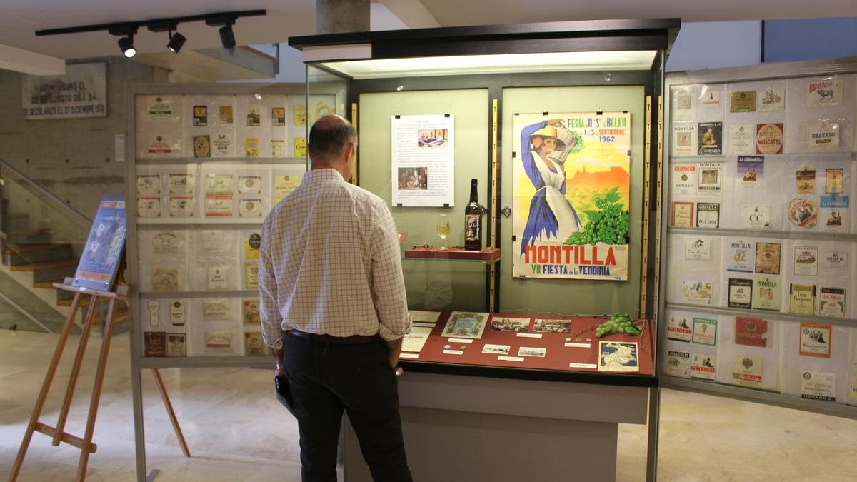 Un visitante contempla uno de los expositores de la muestra.