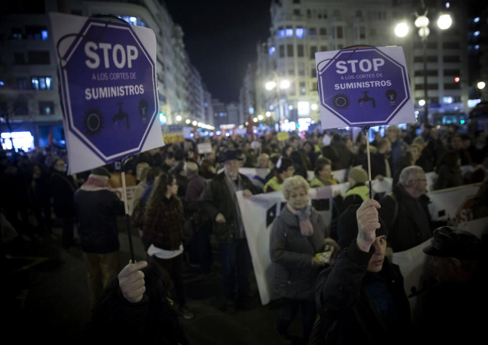 Manifestación contra la pobreza energética en Madr