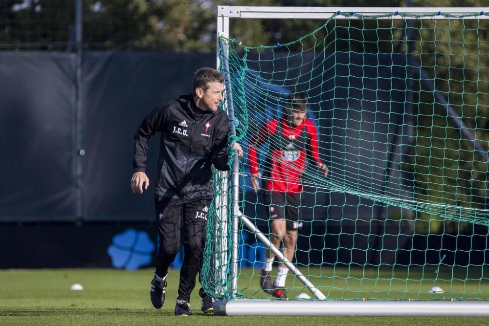 Entrenamiento del Celta a puerta cerrada